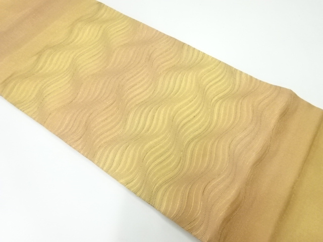 金通しよろけ横段模様織出し袋帯